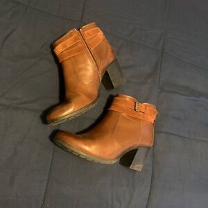 Clarks Brown Leather Ankle Boots